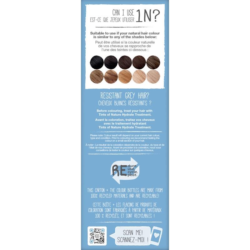 Load image into Gallery viewer, Tints of Nature 1N Natural Black Permanent Hair Dye 130ml
