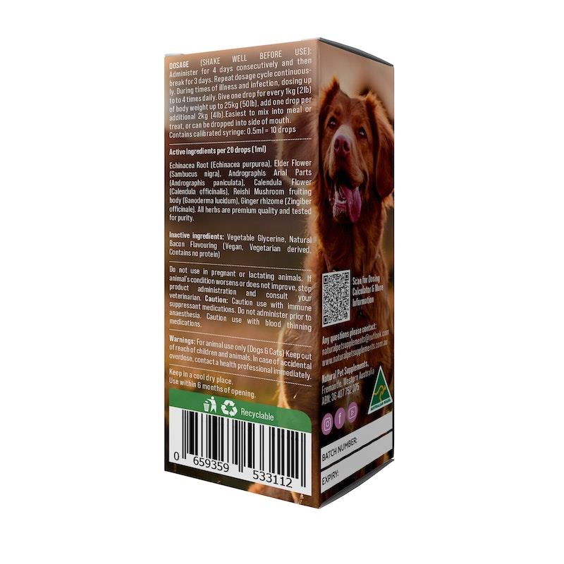 Load image into Gallery viewer, Natural Pet Supplements Immune Support Bacon Flavour Liquid 100ml
