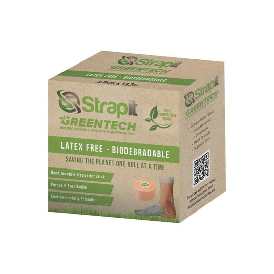 Strapit Greentech Biodegradable & Compostable Sports Strapping Tape 2 Pack