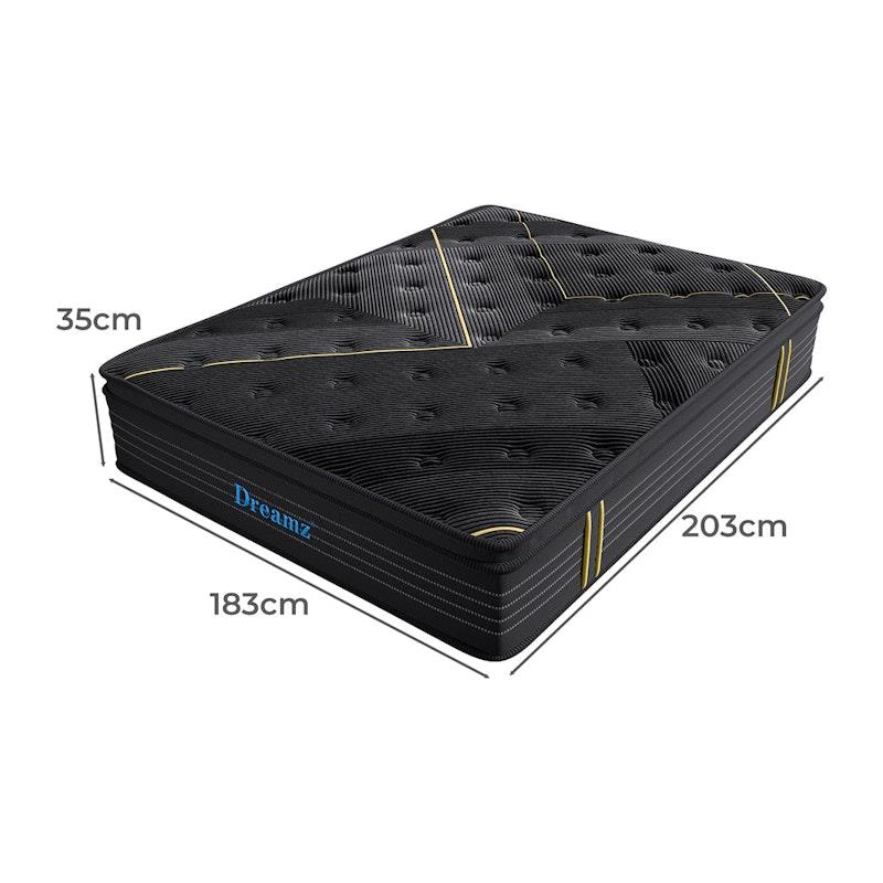 Load image into Gallery viewer, DreamZ Spring Mattress Bamboo Euro Top Bed Pocket HD Egg Foam King
