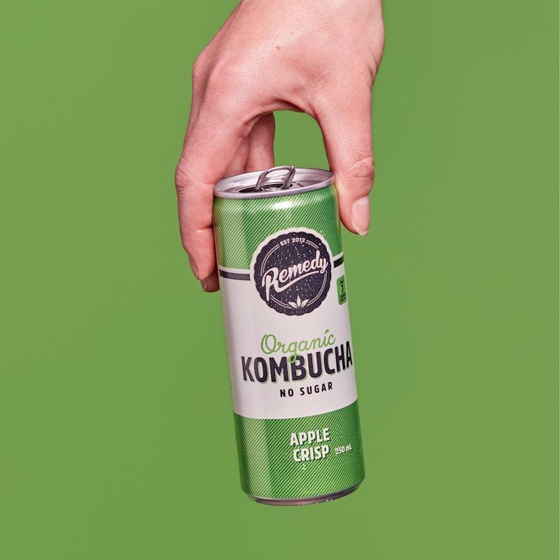Load image into Gallery viewer, Remedy Kombucha Apple Crisp 250ml Can x 24
