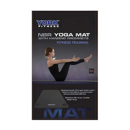 York NBR Yoga Mat (Black) 1pc