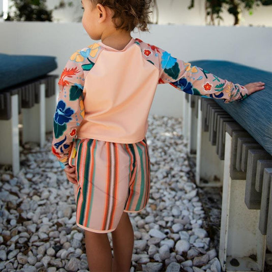 tyoub 70's Style Swim Shorts Serape Stripe 6years