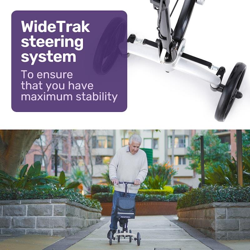 Load image into Gallery viewer, Equipmed Knee Scooter Walker With Disc Break &amp; Suspension Bag Silver
