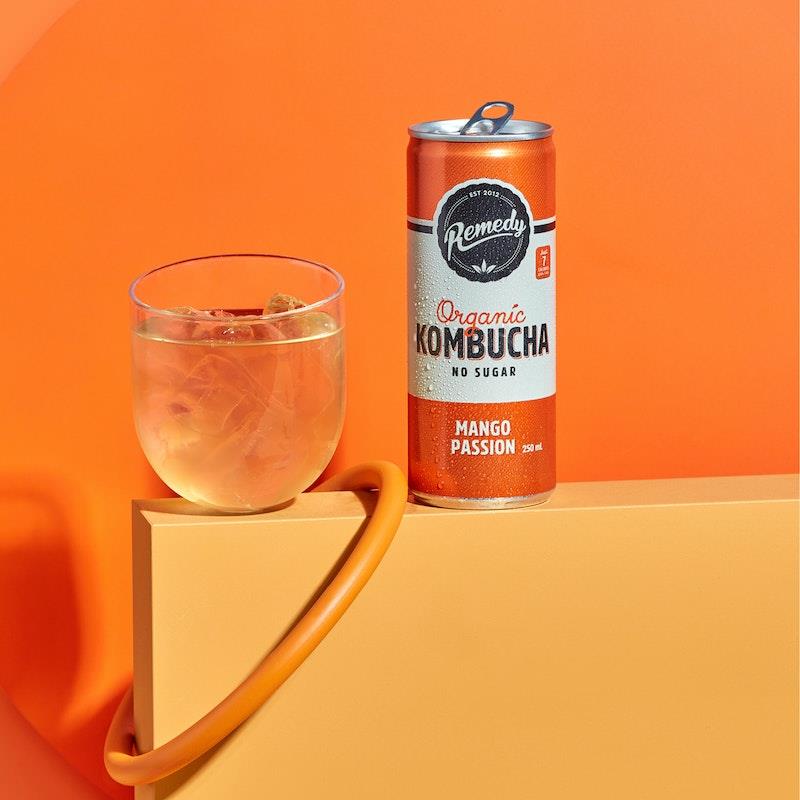 Load image into Gallery viewer, Remedy Kombucha Mango Passion 24 x 250ml Pack
