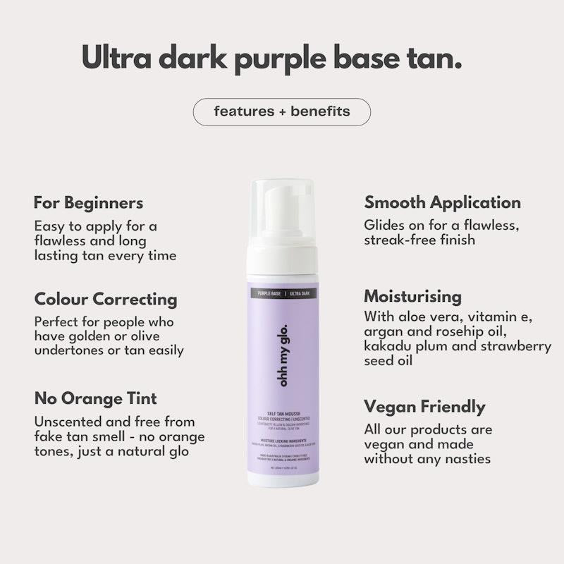 Load image into Gallery viewer, Ohh My Glo Self-Tan Purple Base (Ultra Dark) 200ml
