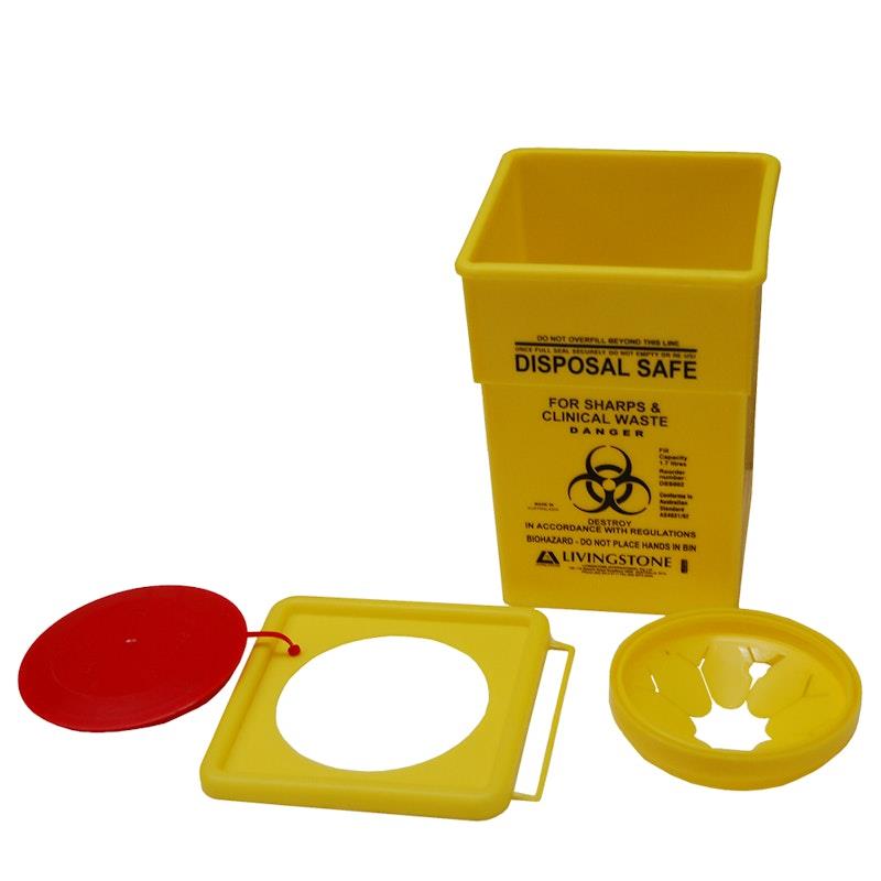 Load image into Gallery viewer, Livingstone Needles Sharps Waste Collector 2L

