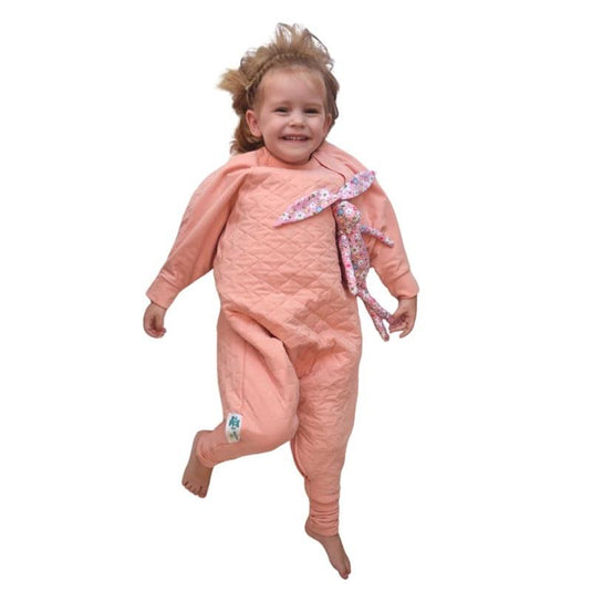 Baby Loves Sleep - 2.5 TOG Winter - Cozy Toddler Suit Warm with legs - Peach Pink 1-3 Years