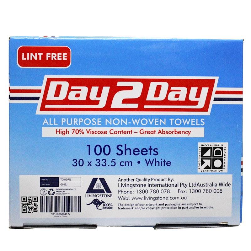Load image into Gallery viewer, Day 2 Day All Purpose Towel Lint Free 30 x 33.5cm 100 Sheets/Box

