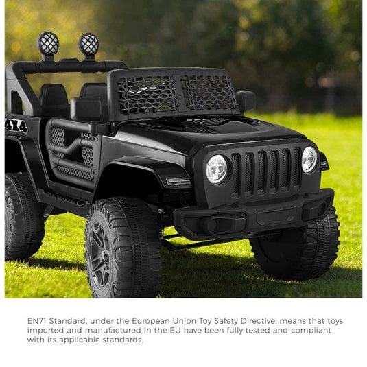 Mazam Kids Ride On Car 12V Electric Jeep Remote Vehicle Toy Car Black