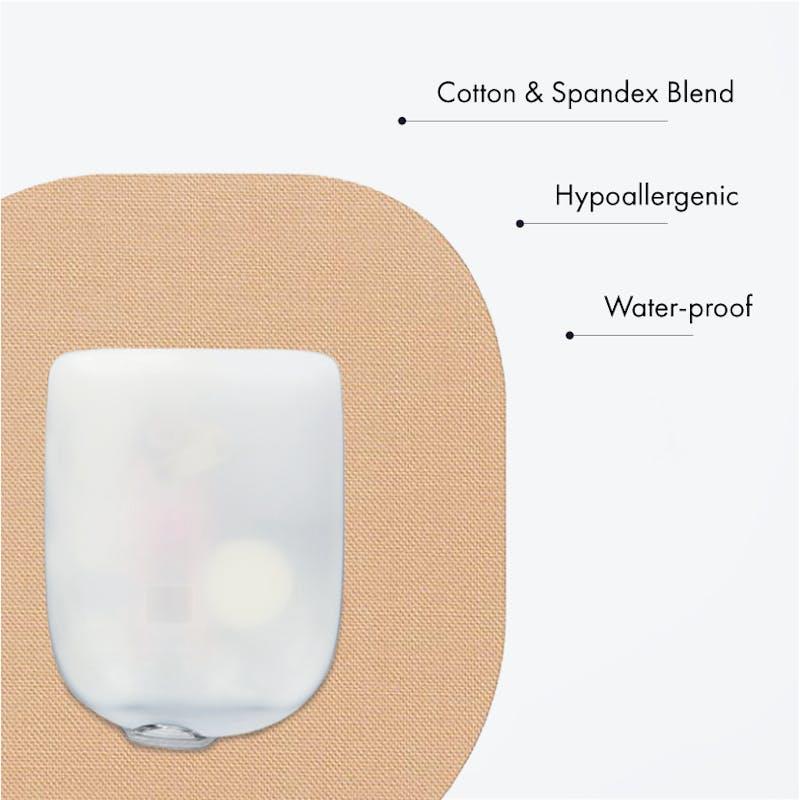 Load image into Gallery viewer, Glucology 25 Pack CGM Patches for Omnipod Beige
