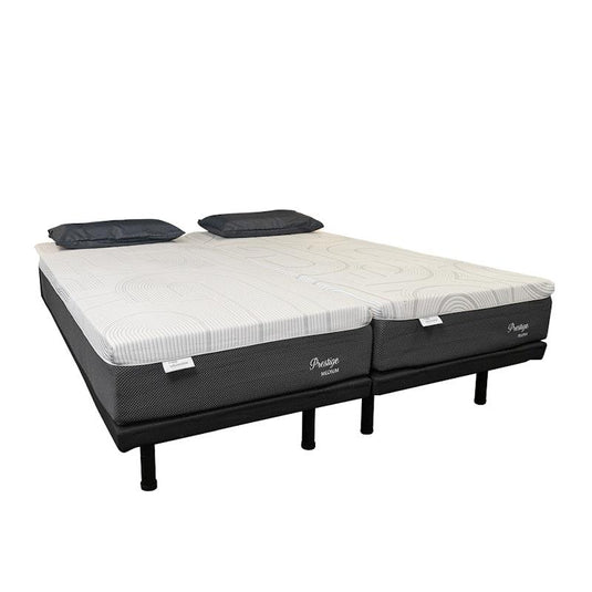 Napp Australia Split RENEW Adjustable Bed Split King with 1 x Long Single Prestige MEDIUM Mattress and 1 x Long Single Prestige PLUSH Mattress