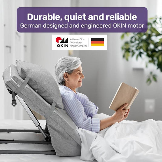 Equipmed Electric Adjustable Bed Backrest Full Length Grey