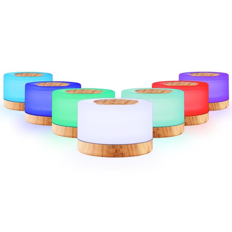 Load image into Gallery viewer, Devanti Aroma Diffuser Aromatherapy Light Wood 500ml
