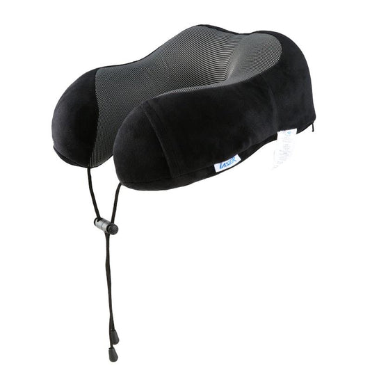Laser Memory Foam Neck Pillow - Easy Snap Black