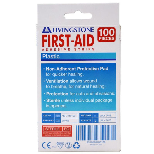 Livingstone Superior Adhesive Plastic Strips 100 Pieces