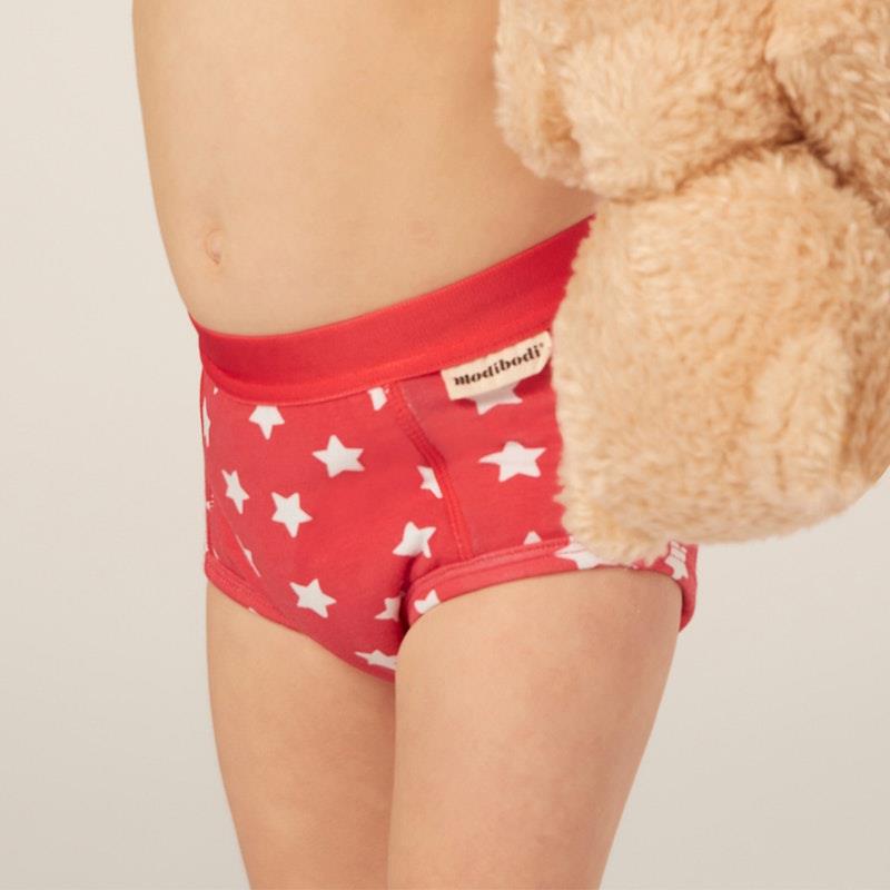 Load image into Gallery viewer, Modibodi Reusable Toddler Day-Time Training Pant 2 Pack Superhero 3-4 Years
