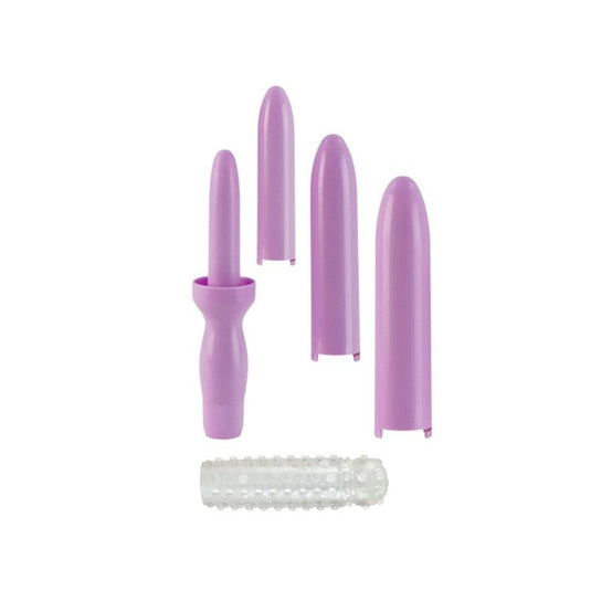 CalExotics Dr. Laura Berman Dilators Set Of 4 Locking Sizes Plus Sleeve Purple