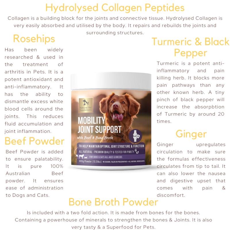 Load image into Gallery viewer, Natural Pet Supplements Mobility Joint Support Powder for Dogs and Cats 300g
