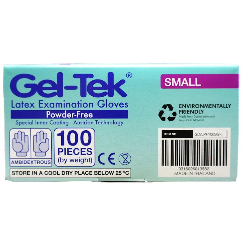 Load image into Gallery viewer, Geltek Latex Examination Gloves Powder Free Small Cream 100 Pieces/Box
