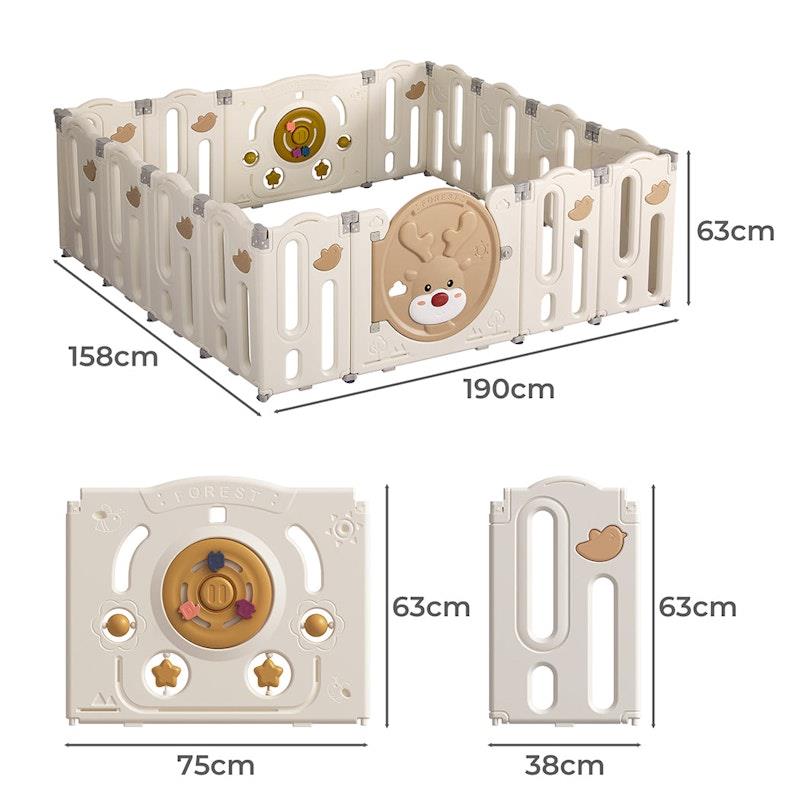Load image into Gallery viewer, BoPeep Kids Playpen Baby Safety Gate Toddler Fence Child Play Game Toy 16 Panels
