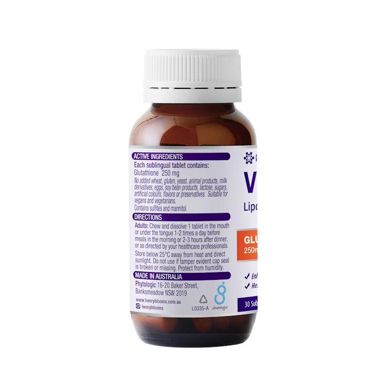 Load image into Gallery viewer, Henry Blooms VitaQIK® Liposomal Glutathione Sublingual 30 Tablets 1unit
