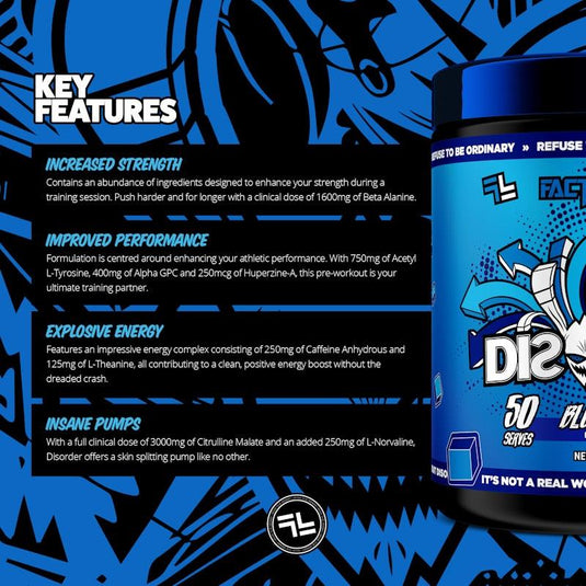 Faction Labs Disorder Original - 50 serves Blue Pearl