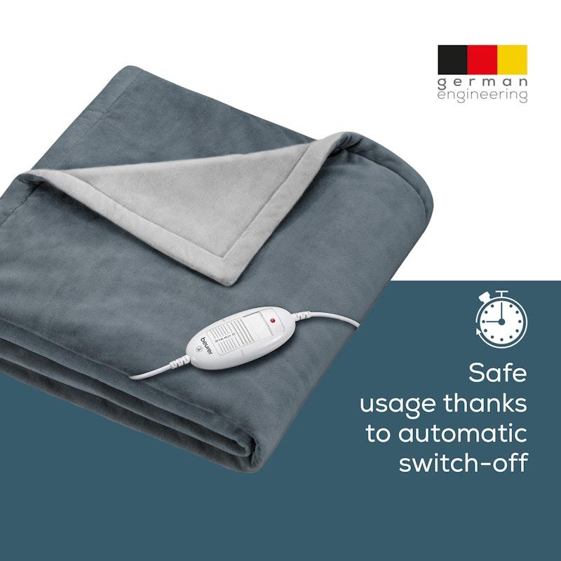 Load image into Gallery viewer, Beurer HD75DG Heated Throw: Dark Grey One Size
