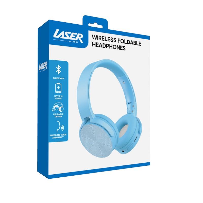 Load image into Gallery viewer, Laser Wireless Foldable Headphones Blue
