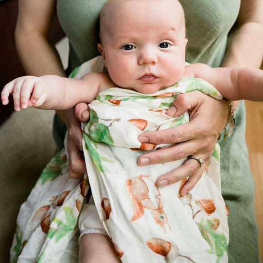 Bubba Bump Woodland Bamboo Muslin Wrap 1piece