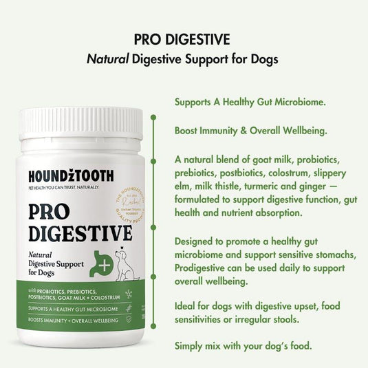 HOUNDZTOOTH Prodigestive Aid Health Supplement for Dogs 200g
