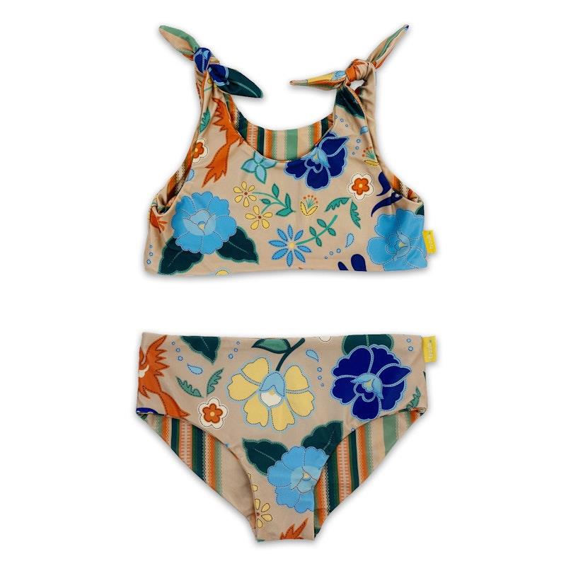 Load image into Gallery viewer, tyoub Kids Reversible Bikini Phoenix| Serape Stripe 10years

