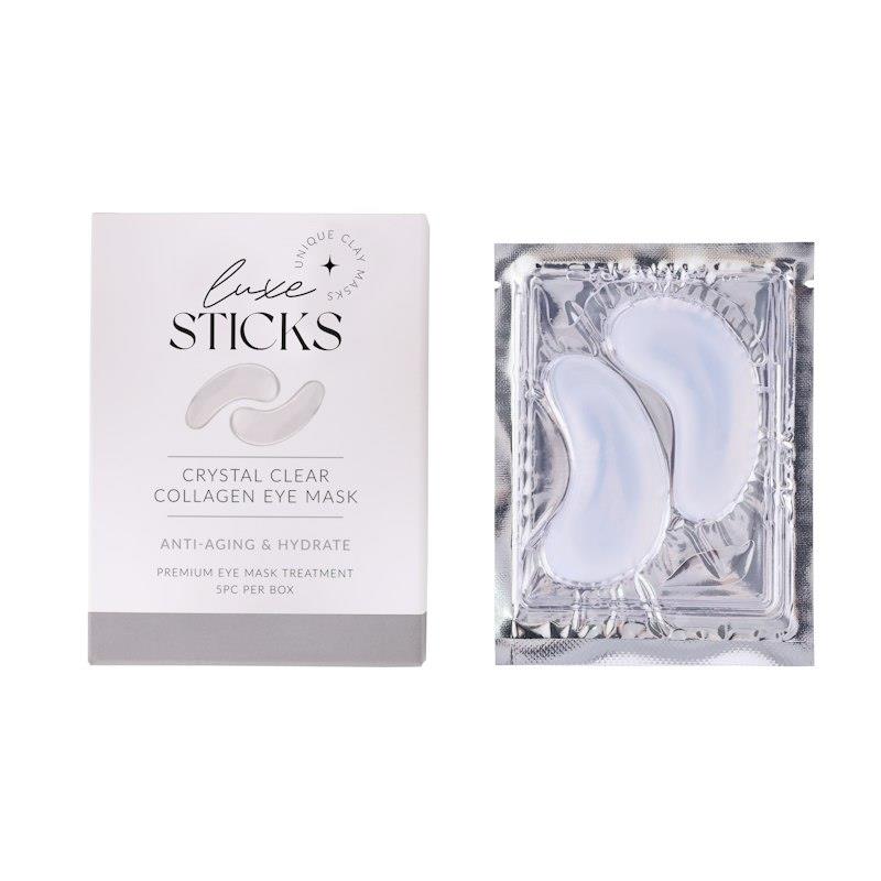 Load image into Gallery viewer, LuxeSticks Crystal Clear Collagen Eye Mask 5PC Per Pack
