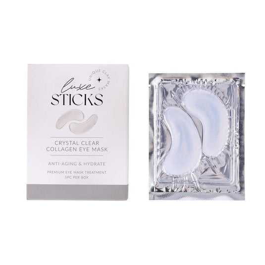 LuxeSticks Crystal Clear Collagen Eye Mask 5PC Per Pack