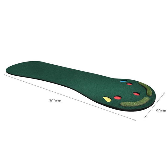 Centra 3M Golf Putting Mat Practice Training Indoor Outdoor Portable Slope Balls One Size