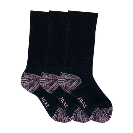 Jack of All Trades 12 Pairs of Women's Top to Toe Comfort Socks - Black Size 5-10