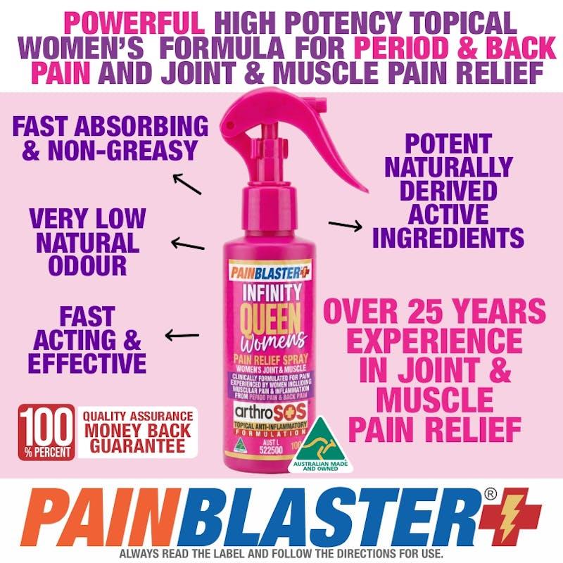 Load image into Gallery viewer, PAIN BLASTER Infinity Queen Women's Pain Relief Spray 100ml by Athelite 2Pack
