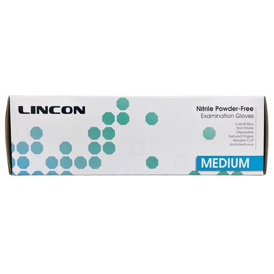 Lincon Nitrile Examination Gloves ASTM Powder Free Medium 200 Pieces/Box