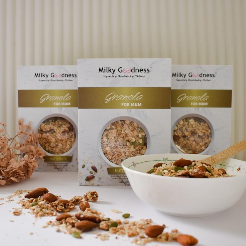 Load image into Gallery viewer, Milky Goodness Nutty Nuts Lactation Granola 350g
