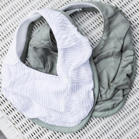 Little Bamboo Muslin Bib -  Bayleaf 4Pack