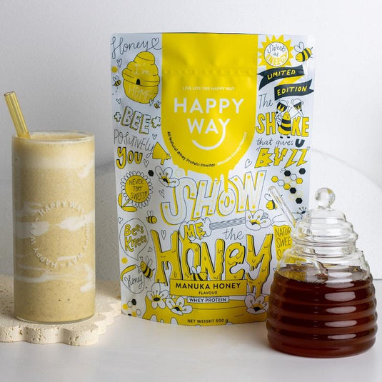Happy Way Manuka Honey Whey Protein Powder 500g