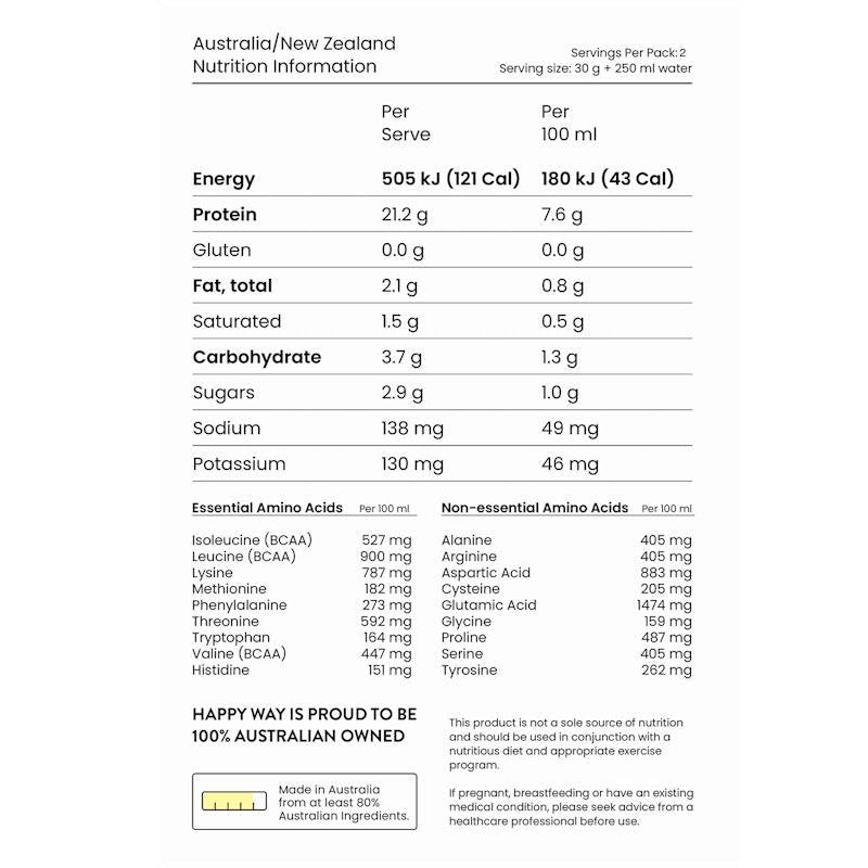 Load image into Gallery viewer, Happy Way Deja Brew Coffee Whey Protein Powder Travel Packs 6x60g
