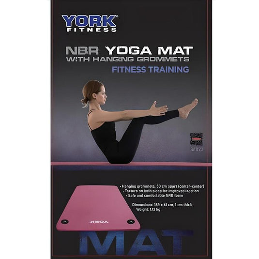 York NBR Yoga Mat (Pink) 1pc