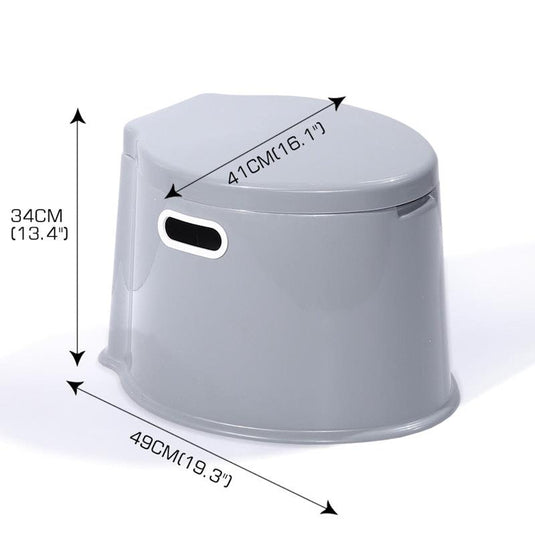 Traderight 6L Camping Toilet Outdoor Portable Potty Caravan Travel Boating Bucket Brush 1Unit
