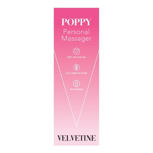 Velvetine Poppy Vibrating Bullet Pink 1pc