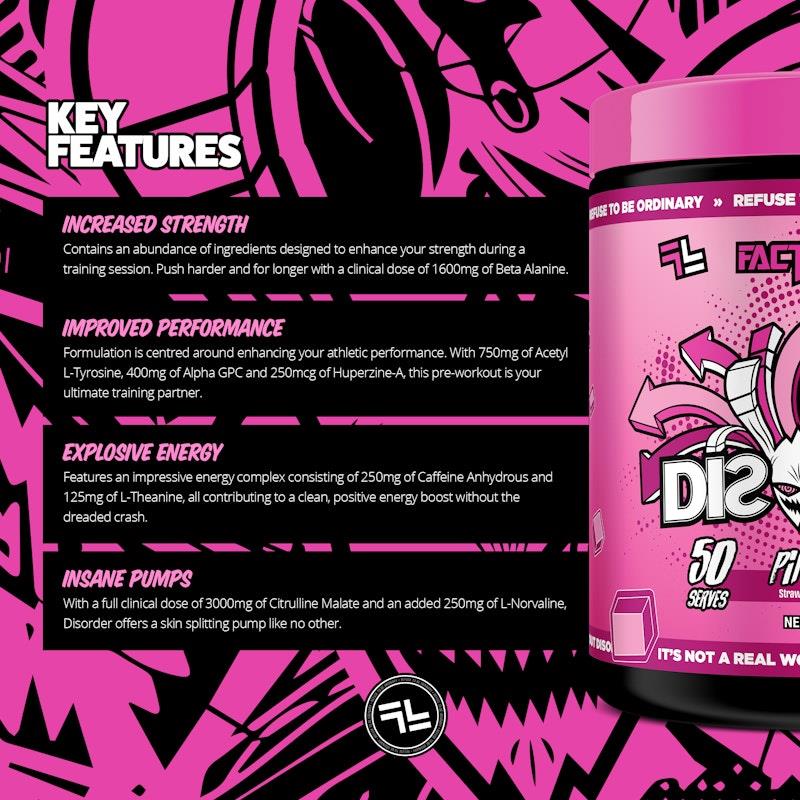Load image into Gallery viewer, Faction Labs Disorder Original - 50 serves Pink Bits
