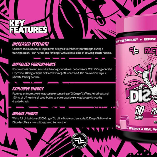 Faction Labs Disorder Original - 50 serves Pink Bits