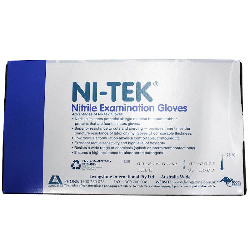 Load image into Gallery viewer, NI-TEK Nitrile Powder Free Gloves Medium 100 Pieces/Box
