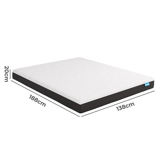 DreamZ Mattress Gel Memory Breathable Mattress 20cm High Density Sponge Double