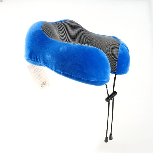 Laser Memory Foam Neck Pillow - Easy Snap Blue